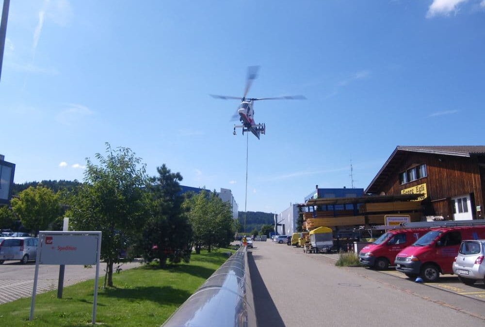 Hochkamin für Cilander AG – Helikoptermontage inklusive