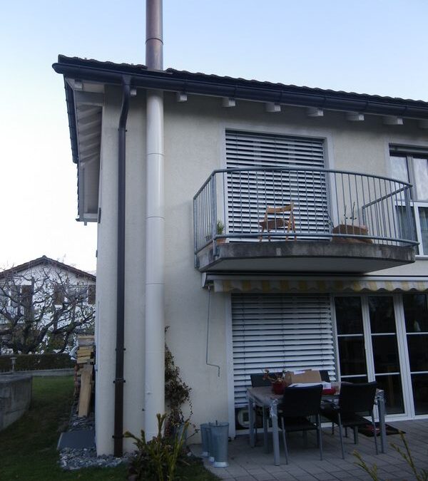 Fassadenkamin für Einfamilienhaus