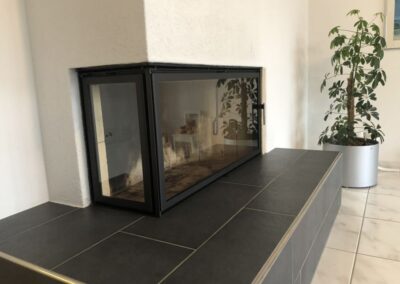 Moderne Cheminée-Verglasung